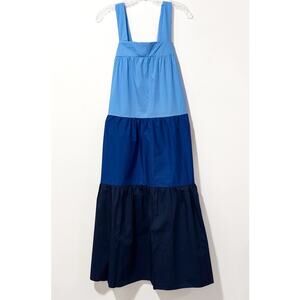 NWT: Moon River - Women's Blue, Colorblock, Maxi Dress (size Small)